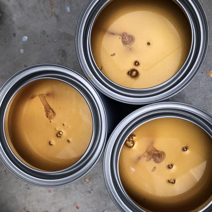 Refinishing Golden Pearl Automotive Paint / Yellow Opaque Acrylic