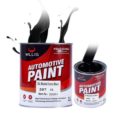 Durable Epoxy Automotive Acrylic Paint Two Pack Metallic Red 2K Bluish Extra Black Acrylic Auto Paint