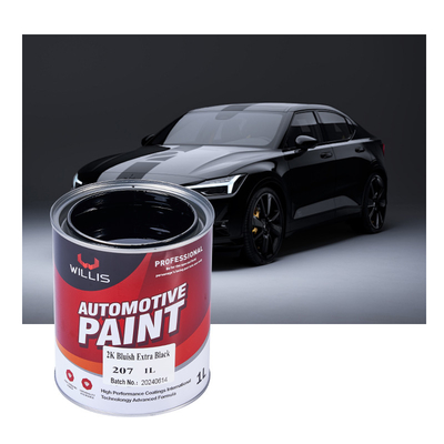 Durable Epoxy Automotive Acrylic Paint Two Pack Metallic Red 2K Bluish Extra Black Acrylic Auto Paint