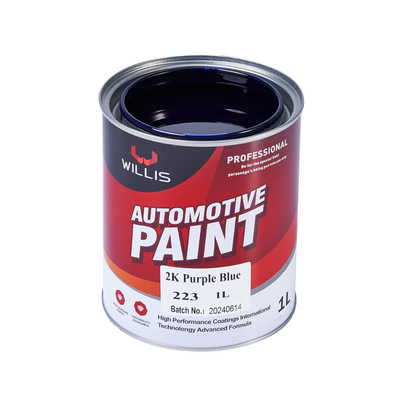 High Gloss Solid Car Body Filler Hardener , Strong Adhesion 2k Metallic Paint 2K Purple Blue Auto Color Paint