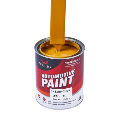 Solid Metallic 2K Earthy Yellow Car Paint , Bright Liquid 2k Automotive Paint Automotive Paint Manufacturer