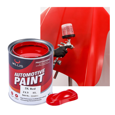Automotive Protection 2K Red Solid Paint High Hardness 1L / 4L Per Can Easy Construction