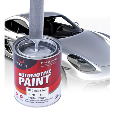 Liquid Coating Silver Black Car Paint , Matte Silver Car Paint For Plastic Bumpers 1K Coarse Silver Metallic Automotive