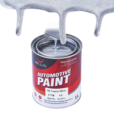 Liquid Coating Silver Black Car Paint , Matte Silver Car Paint For Plastic Bumpers 1K Coarse Silver Metallic Automotive