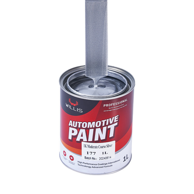 Medium Silver Colour Car Paint , Architecture Materials Metallic Clear Coat Paint 1K Moderate Coarse Silver