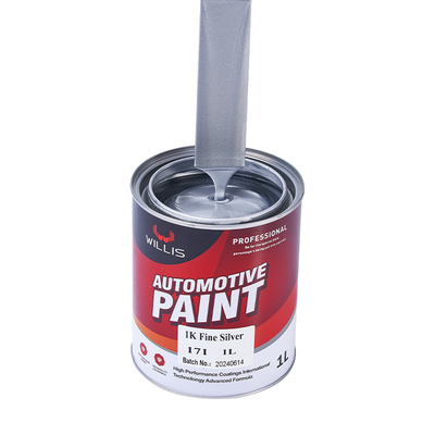 High Brightness Silver Base Coat Paint , Body Filler 1K Tint Base Paint Metallic Automotive Paint Silver Paint