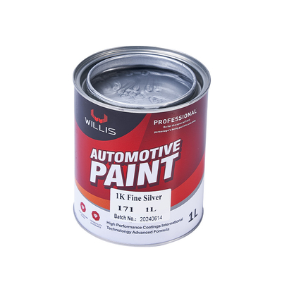High Brightness Silver Base Coat Paint , Body Filler 1K Tint Base Paint Metallic Automotive Paint Silver Paint