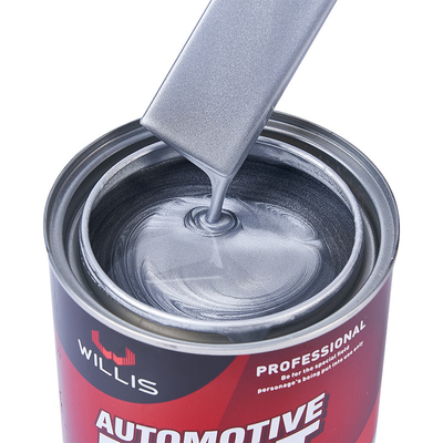 High Brightness Silver Base Coat Paint , Body Filler 1K Tint Base Paint Metallic Automotive Paint Silver Paint