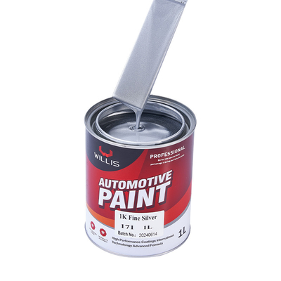 High Brightness Silver Base Coat Paint , Body Filler 1K Tint Base Paint Metallic Automotive Paint Silver Paint