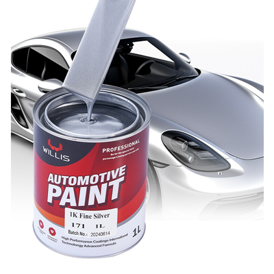 High Brightness Silver Base Coat Paint , Body Filler 1K Tint Base Paint Metallic Automotive Paint Silver Paint