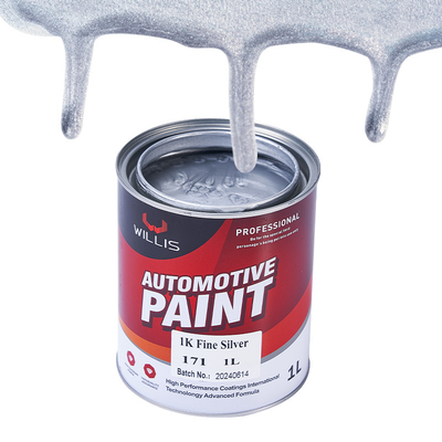 High Brightness Silver Base Coat Paint , Body Filler 1K Tint Base Paint Metallic Automotive Paint Silver Paint