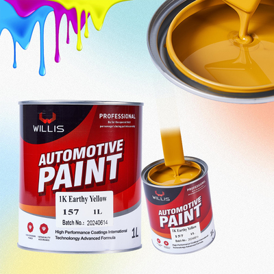 Iron Yellow Anti Rust Pearl 1K Car Paint Liquid Coating State OEM / ODM Service