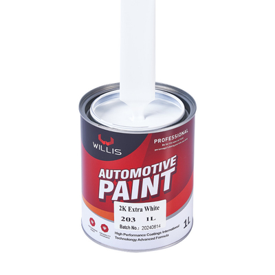 Metallic White Car Body Touch Up 2k Auto Spray Paint Water Resistance