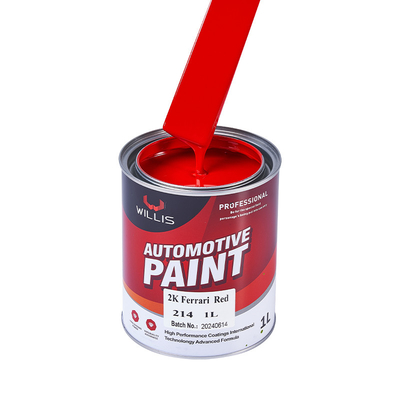 Tough Red Colors Ferrari Red 2k Metallic Car Paint Auto Refinish Car Restoration