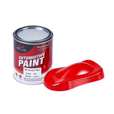 Tough Red Colors Ferrari Red 2k Metallic Car Paint Auto Refinish Car Restoration