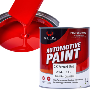 Tough Red Colors Ferrari Red 2k Metallic Car Paint Auto Refinish Car Restoration