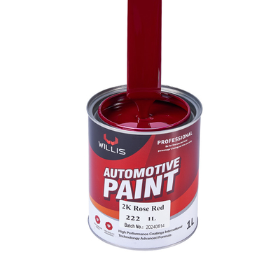 Rose Red Automobile / Advertising Mark 2k Solid Paint OEM / ODM Spray Auto Paint