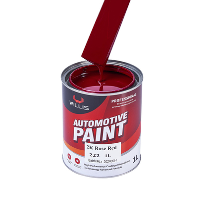 Rose Red Automobile / Advertising Mark 2k Solid Paint OEM / ODM Spray Auto Paint