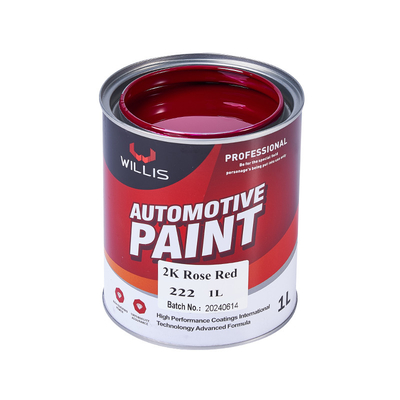 Rose Red Automobile / Advertising Mark 2k Solid Paint OEM / ODM Spray Auto Paint