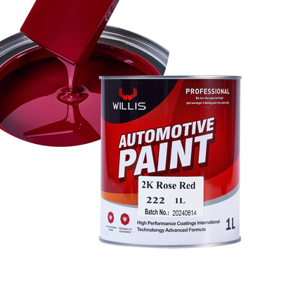 Rose Red Automobile / Advertising Mark 2k Solid Paint OEM / ODM Spray Auto Paint
