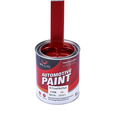 Acrylic Flash Clear Pearl Automotive Paint High Solid Quick Dry Times 1K Crystal Red Pearl Acrylic Paint Color