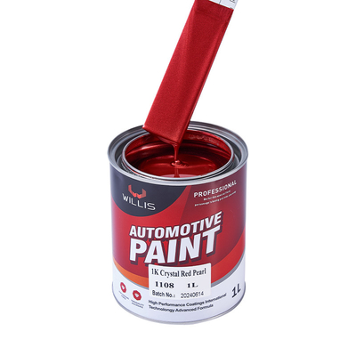 Acrylic Flash Clear Pearl Automotive Paint High Solid Quick Dry Times 1K Crystal Red Pearl Acrylic Paint Color