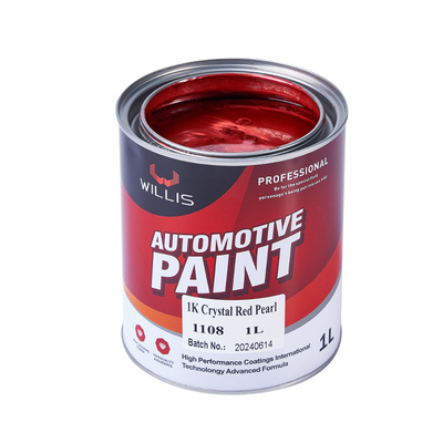 Acrylic Flash Clear Pearl Automotive Paint High Solid Quick Dry Times 1K Crystal Red Pearl Acrylic Paint Color