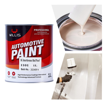 Pearl Automotive Paint 1K Basecoat Red/Blue Weather Resistant Clear Coat Hardener Thinner