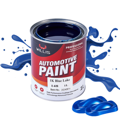 Furniture / Advertising 1K Car Paint High Hardness / Gloss Various Colors Blue Lake