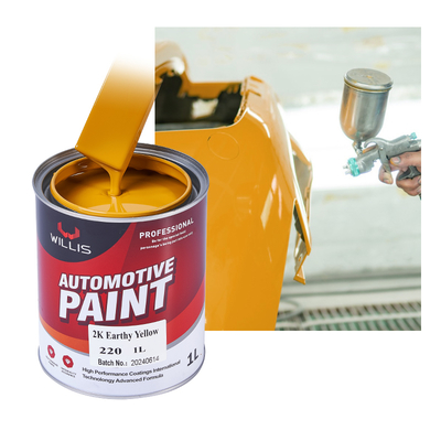2K Factory Direct Acrylic Liquid Paint Earthy Yellow with Metallic Finish for Cars Coating & Paint Product Car Refinish Coating