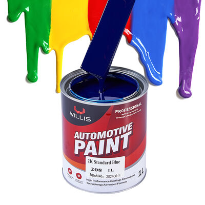 Hot Selling 2K Auto Acrylic Spray Paint Blue Metallic Glossy Car Liquid Coating Topcoat Multiple Colors Factory Supply OEM