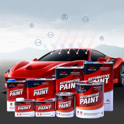 WILLIS 2K Acrylic Resin Solid Color Car Refinish Paint for Automotive & Metal Repair Spray Application Liquid Coating