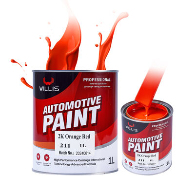 Automotive 2K Acrylic Coating Paint Orange Red Metallic Color Hot Selling Good Price Multiple Colors Available