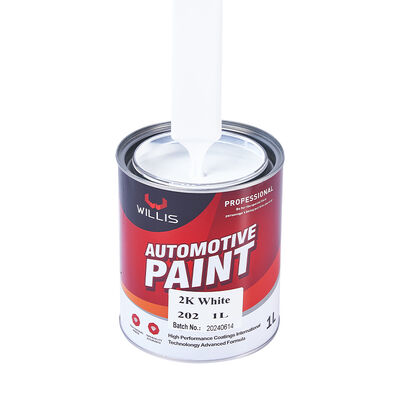 Hot Selling 1K 2K Solid White Auto Base Car Paint Liquid Coating Factory Automotive Metal Plastic Refinish Mainly Acrylic Resin