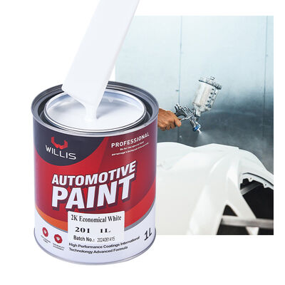 2K White Automotive Coating Two-Component Acrylic Resin & Epoxy Basecoat Top Coat for Car Painting & Refinish Car Repair Paint