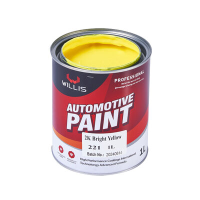 High Quality 2K Bright Yellow Automotive Metal Paint Car Repair Spray Coating with High Gloss Dual Component Acrylic Color Paint