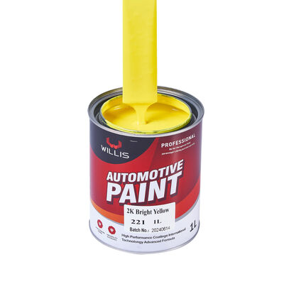 High Quality 2K Bright Yellow Automotive Metal Paint Car Repair Spray Coating with High Gloss Dual Component Acrylic Color Paint