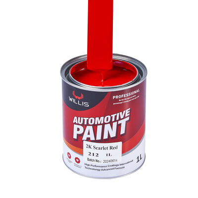 High Gloss 2K Scarlet Red Car Refinish Auto Paint Solid Red Base Coating & Paint Hardener Automotive Colors for Vehicles