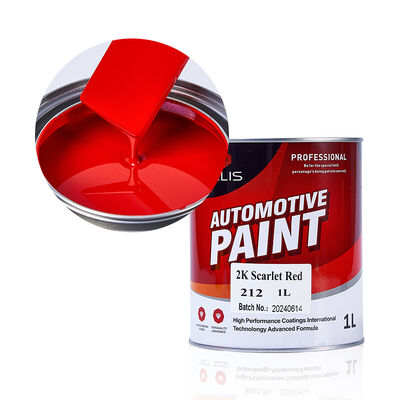 High Gloss 2K Scarlet Red Car Refinish Auto Paint Solid Red Base Coating & Paint Hardener Automotive Colors for Vehicles