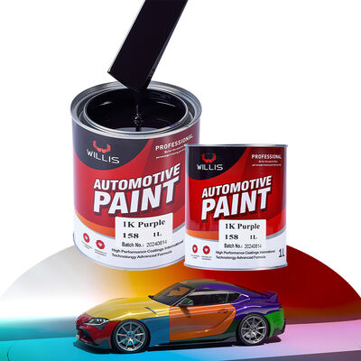 Willis 1K Purple Acrylic Resin Car Paint Basecoat Auto Refinish Liquid Coating Spray Application Solid Color Automotive Refinish