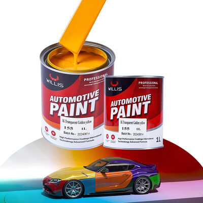 1K Transparent Golden Yellow Automotive Spray Paint Liquid Coating One-Component Acrylic Resin Car Refinish Solid Color