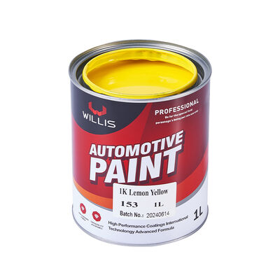 Hot Selling WILLIS Model 153 Lemon Yellow 1K Auto Refinish Basecoat Acrylic Resin Liquid Coating Automotive/Car Paint