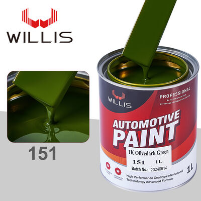 Chinese Made 1K Basecoat Auto Liquid Coating Solid Olivedark Green Car Repair Paint Spray Application Acrylic Resin Excellent