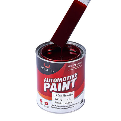 Willis Auto Repair Liquid Coating 1K Basecoat Extra Maroon Red Acrylic Resin Car Refinish Spray Application Automotive Paint