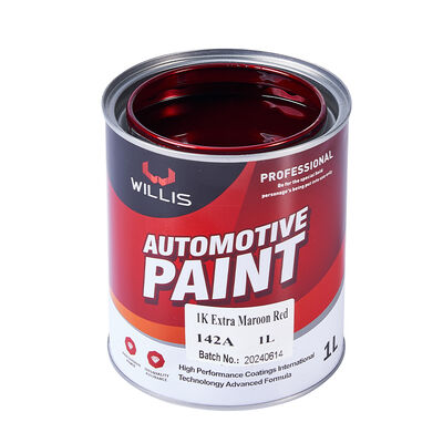 Willis Auto Repair Liquid Coating 1K Basecoat Extra Maroon Red Acrylic Resin Car Refinish Spray Application Automotive Paint