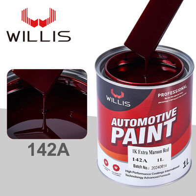 Willis Auto Repair Liquid Coating 1K Basecoat Extra Maroon Red Acrylic Resin Car Refinish Spray Application Automotive Paint