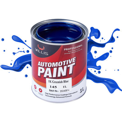 Car Paint 1K Greenish Blue Automotive Paint Solid Color 1K Basecoat with Acrylic Resin Coating Auto Refinish Paint