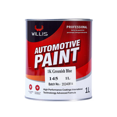 Car Paint 1K Greenish Blue Automotive Paint Solid Color 1K Basecoat with Acrylic Resin Coating Auto Refinish Paint