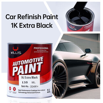 1K Extra Black Liquid Automotive Refinish Coating Paint 1K Solid Color Base Coat for Plastic Black Automotive Coating