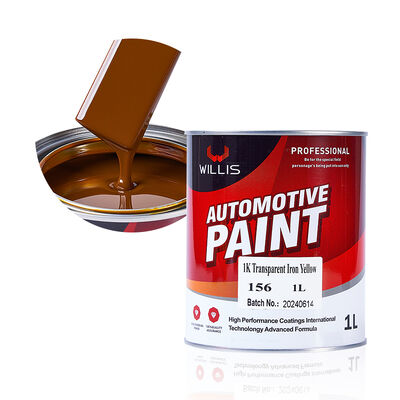 Factory Direct 1K Transparent Iron Yellow Liquid Car Repair Paint One-Component Acrylic Resin for Auto Paint